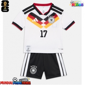 Camiseta Alemania Florian Wirtz #17 Primera Equipación Replica Mundial 2026 para niños mangas cortas (+ Pantalones cortos)